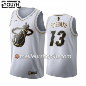 Maillot Basket Enfant Miami Heat Bam Adebayo 13 2019-20 Nike Blanc Golden Edition Swingman